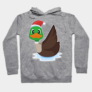 Duck Christmas Santa hat Hoodie